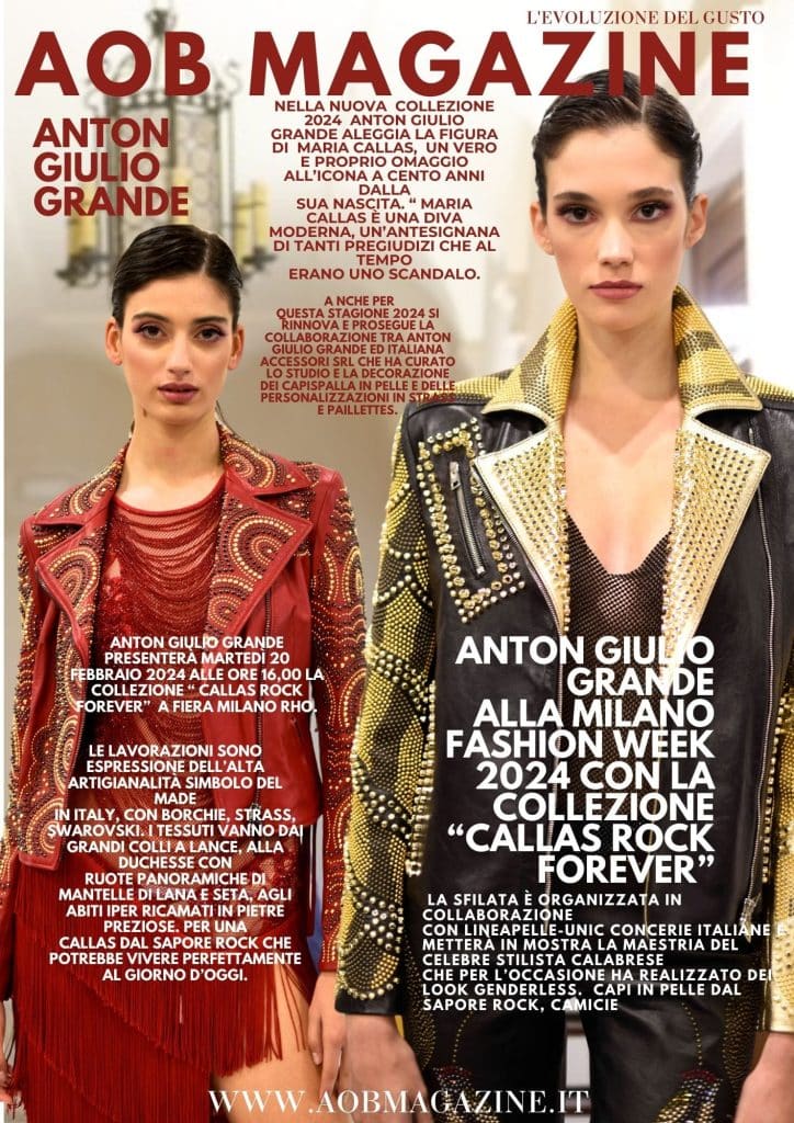  Anton Giulio Grande Milano Fashion Week collezione Callas Rock Forever